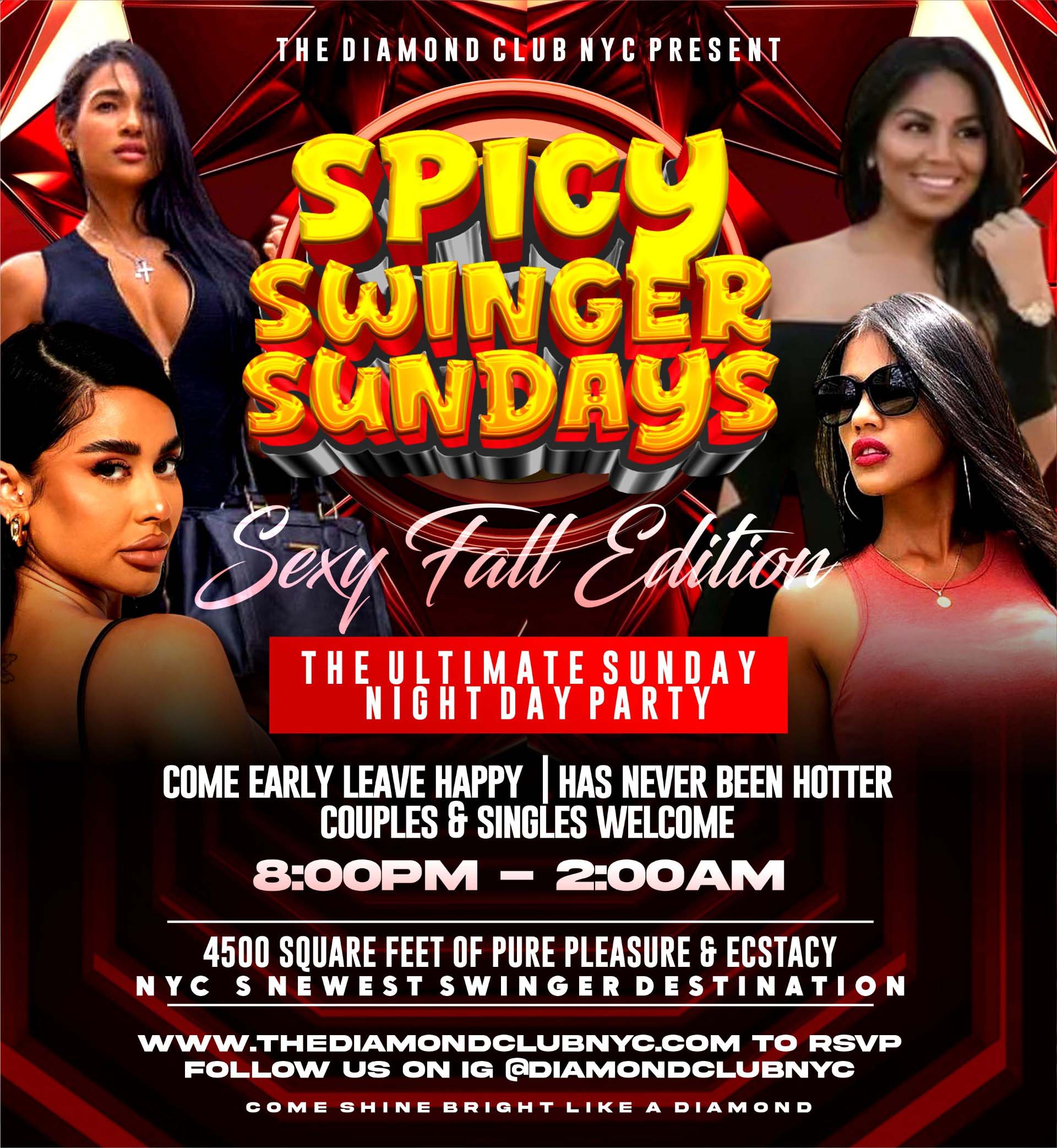SPICY SWINGER SUNDAYS [SEXY FALL EDITION] “COME EARLY LEAVE HAPPY” SEPTEMBER 21ST 2025