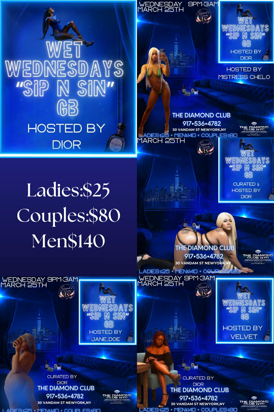 Wet Wednesdays – Sip & Sin Gang Gang Play Party | March 25, 2026