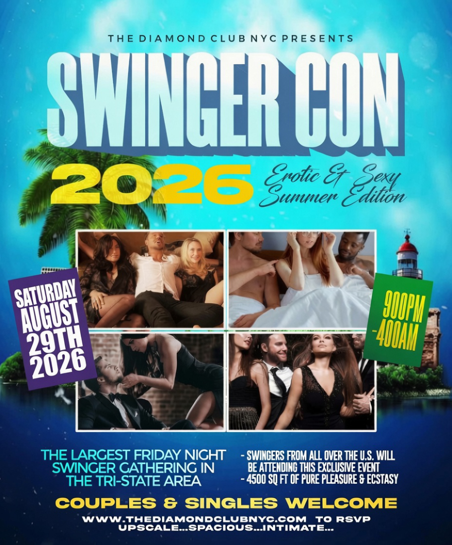 Swinger Con 2026 – Erotic & Sexy Summer Edition | August 29, 2026 at The Diamond Club NYC Tribeca