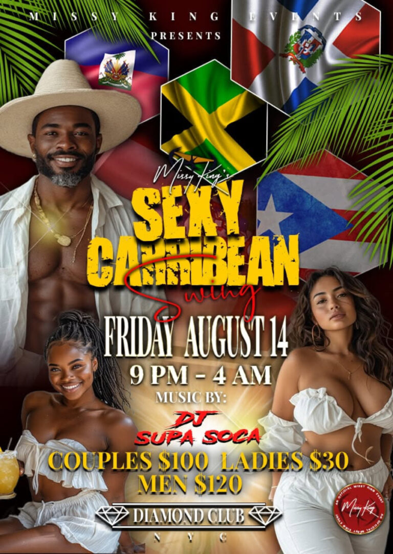 Sexy Caribbean Swing – Sexy Vibes & Sexy Play Edition | August 14, 2026 at The Diamond Club NYC Tribeca