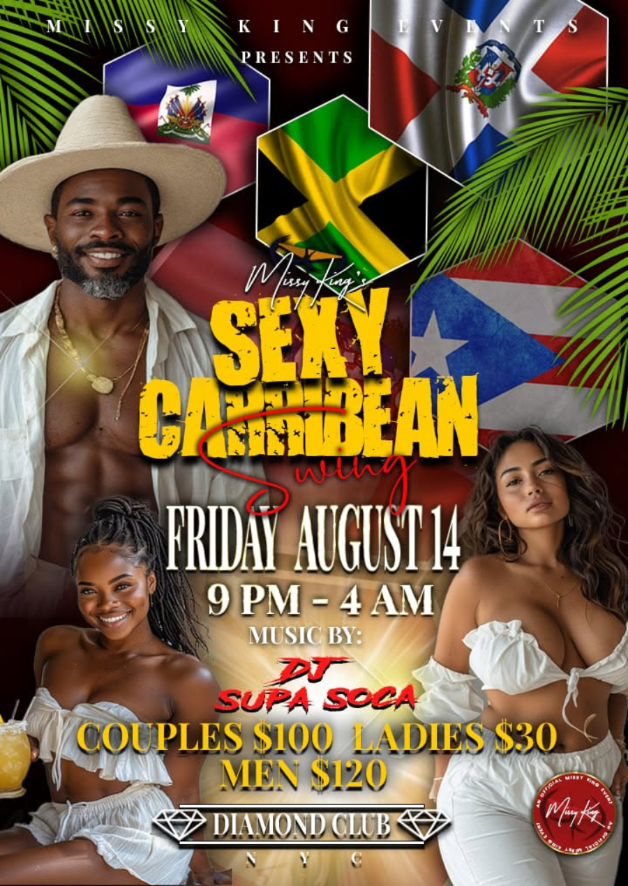 Sexy Caribbean Swing – Sexy Vibes & Sexy Play Edition | August 14, 2026 at The Diamond Club NYC Tribeca