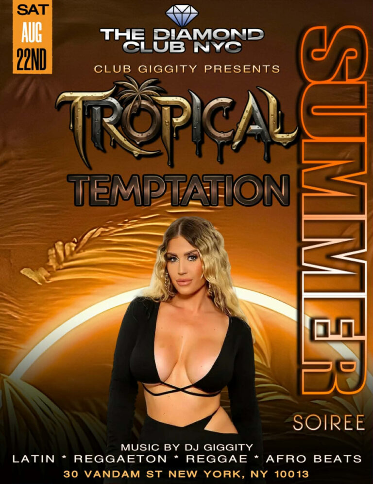 Tropical Temptation – Summer Soiree Edition | August 22, 2026 at The Diamond Club NYC Tribeca – Hosted by Club Giggity
