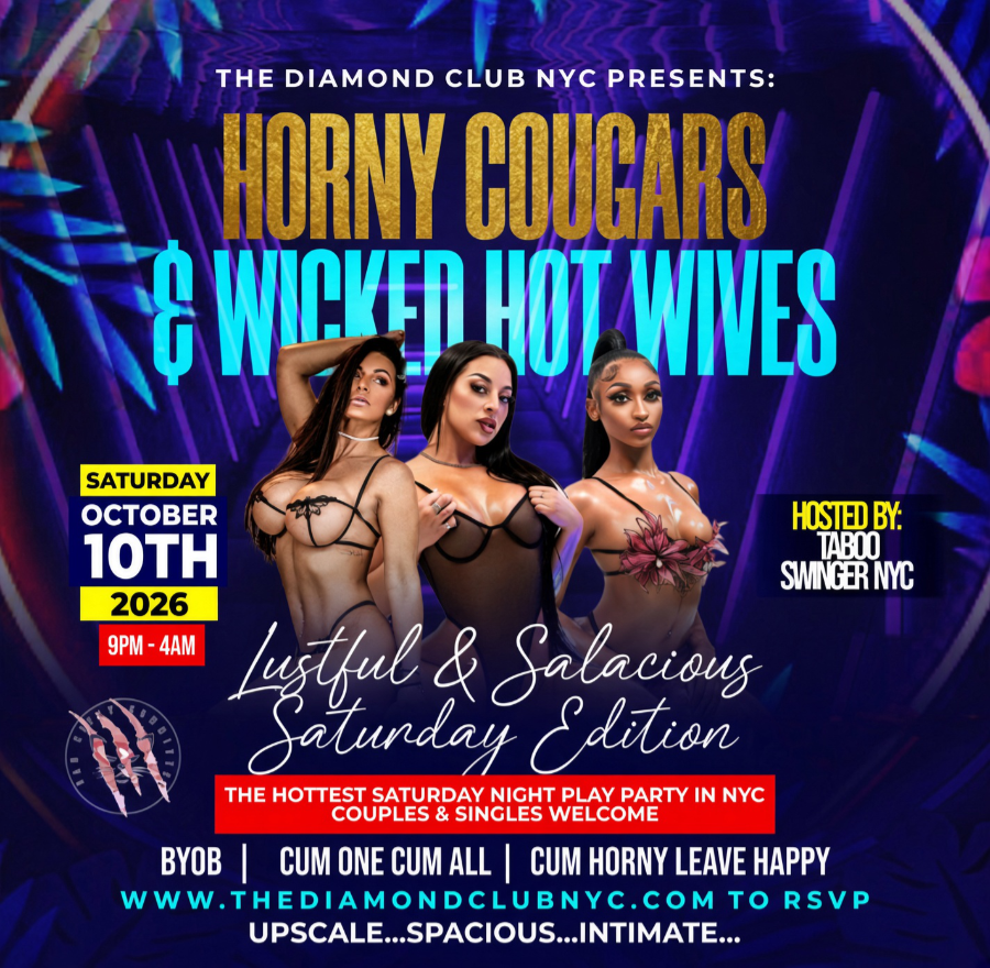 Saturday Swinger Play NYC – Horny Cougars & Wicked Hot Wives October 10, 2026
