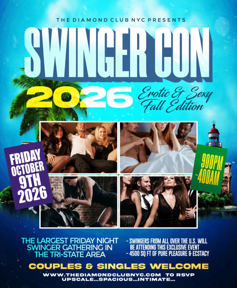 Swinger Con 2026 Erotic & Sexy Fall Edition – October 9, 2026 at The Diamond Club NYC